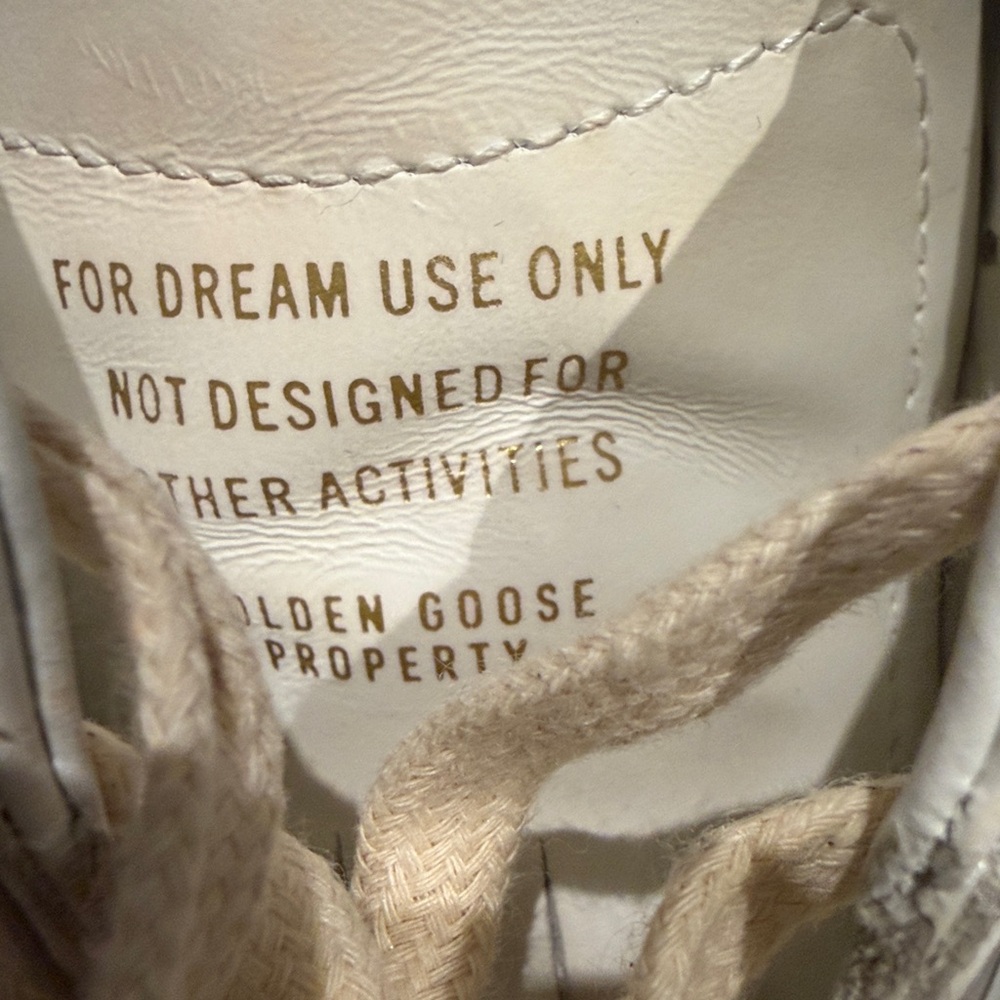 Golden Goose Cream Sneakers with Brown Soles - Picture 6 of 7